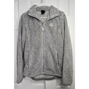 The North Face Women's Fleece Plush Full Zip Gray Jacket- Size Medium